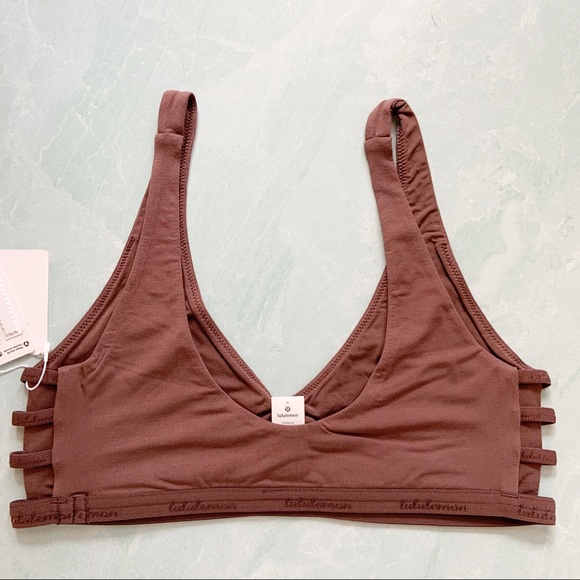 Lululemon SIMPLY GATHERED BRALETTE Cherry Cola M - Picture 4 of 7